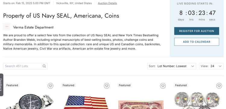 Own a Piece of Navy SEAL History: Rare Memorabilia Auction – Bid Now!